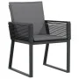 Gartenstühle mit Kissen, 4 Stück, aus schwarzem synthetischem Rattan. von , Gartenstühle - Ref: Foro24-4008116, Preis: 280,33...