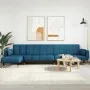 L-förmiges Schlafsofa blauer Samt 275x140x70 cm von , Sofas - Ref: Foro24-3157205, Preis: 452,59 €, Rabatt: %