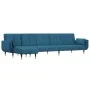 L-förmiges Schlafsofa blauer Samt 275x140x70 cm von , Sofas - Ref: Foro24-3157205, Preis: 452,59 €, Rabatt: %