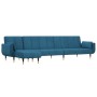 L-förmiges Schlafsofa blauer Samt 275x140x70 cm von , Sofas - Ref: Foro24-3157205, Preis: 426,59 €, Rabatt: %