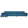 L-förmiges Schlafsofa blauer Samt 275x140x70 cm von , Sofas - Ref: Foro24-3157205, Preis: 426,59 €, Rabatt: %