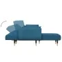 L-förmiges Schlafsofa blauer Samt 275x140x70 cm von , Sofas - Ref: Foro24-3157205, Preis: 452,59 €, Rabatt: %