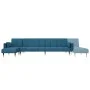 L-förmiges Schlafsofa blauer Samt 275x140x70 cm von , Sofas - Ref: Foro24-3157205, Preis: 452,59 €, Rabatt: %
