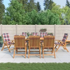 Reclining garden chairs and 8 solid teak wood cushions by , Garden chairs - Ref: Foro24-3196536, Price: 1,00 €, Discount: %