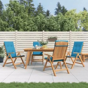 Reclining garden chairs and 4 solid teak wood cushions by , Garden chairs - Ref: Foro24-3196467, Price: 634,84 €, Discount: %
