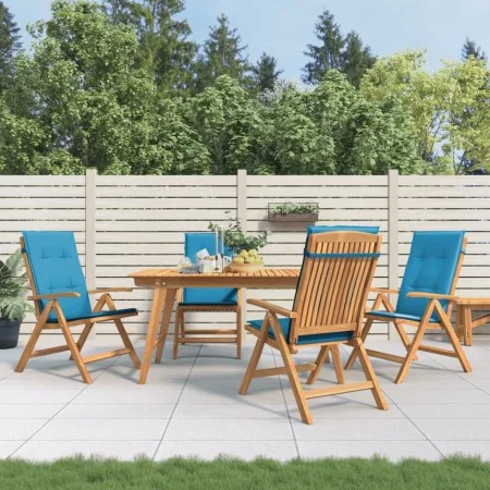 Reclining garden chairs and 4 solid teak wood cushions by , Garden chairs - Ref: Foro24-3196467, Price: 646,42 €, Discount: %
