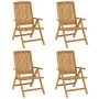 Reclining garden chairs and 4 solid teak wood cushions by , Garden chairs - Ref: Foro24-3196467, Price: 646,42 €, Discount: %