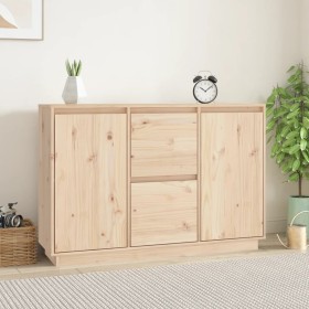 Solid pine wood sideboard 111x34x75 cm by , Sideboards - Ref: Foro24-814309, Price: 128,01 €, Discount: %