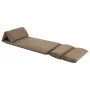 Folding floor lounger in gray taupe microfiber by , Daybeds - Ref: Foro24-325259, Price: 104,51 €, Discount: %