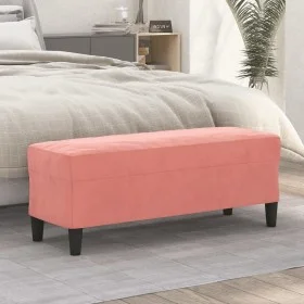 Pink velvet bench 100x35x41 cm by , Banks - Ref: Foro24-349424, Price: 55,99 €, Discount: %