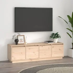 Solid pine wood TV stand 156x37x45 cm by , TV Furniture - Ref: Foro24-814394, Price: 148,75 €, Discount: %