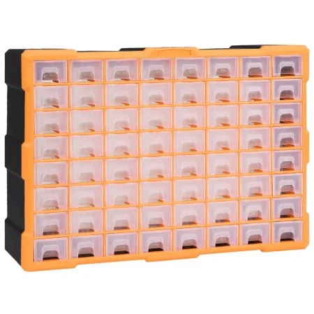 Multi-drawer organizer with 64 drawers 52x16x37.5 cm by vidaXL, Toolboxes - Ref: Foro24-147579, Price: 59,23 €, Discount: %
