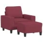 Armchair with footstool, red wine fabric, 60 cm. by , Sofas - Ref: Foro24-3201149, Price: 202,95 €, Discount: %