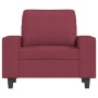 Armchair with footstool, red wine fabric, 60 cm. by , Sofas - Ref: Foro24-3201149, Price: 205,71 €, Discount: %