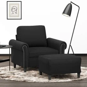 Sessel aus schwarzem Samt mit Hocker 60 cm von , Sofas - Ref: Foro24-3201210, Preis: 218,16 €, Rabatt: %