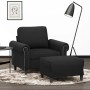 Armchair with black velvet footstool 60 cm by , Sofas - Ref: Foro24-3201210, Price: 222,85 €, Discount: %