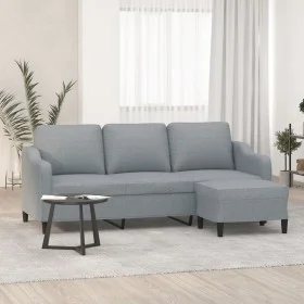 3-seater sofa with light gray fabric ottoman, 180 cm by , Sofas - Ref: Foro24-3201135, Price: 310,24 €, Discount: %