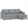 3-Sitzer-Sofa mit hellgrauem Stoffhocker 180 cm von , Sofas - Ref: Foro24-3201135, Preis: 310,24 €, Rabatt: %
