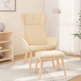 Relaxsessel mit cremefarbenem Stoffhocker von , Sessel - Ref: Foro24-3097884, Preis: 144,68 €, Rabatt: %