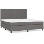 Box spring bed with gray synthetic leather mattress 200x200 cm by , Beds and slatted bases - Ref: Foro24-3142807, Price: 695,...