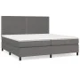 Box spring bed with gray synthetic leather mattress 200x200 cm by , Beds and slatted bases - Ref: Foro24-3142807, Price: 718,...