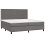 Box spring bed with gray synthetic leather mattress 200x200 cm by , Beds and slatted bases - Ref: Foro24-3142807, Price: 718,...