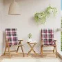 Liegestühle und Kissen 2 Stück massives Teakholz von , Gartenstühle - Ref: Foro24-3196446, Preis: 338,12 €, Rabatt: %