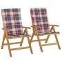 Liegestühle und Kissen 2 Stück massives Teakholz von , Gartenstühle - Ref: Foro24-3196446, Preis: 338,12 €, Rabatt: %