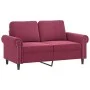3-piece red velvet sofa set with cushions by , Sofas - Ref: Foro24-3202224, Price: 581,14 €, Discount: %