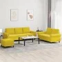 3-piece velvet yellow sofa set with cushions by , Sofas - Ref: Foro24-3202266, Price: 528,71 €, Discount: %
