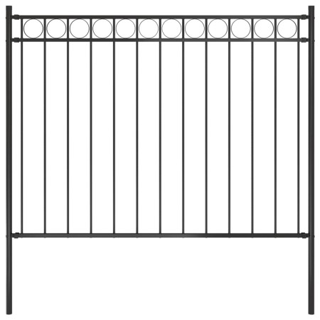 Valla de jardín acero negro 1,7x1 m de , Paneles de vallas - Ref: Foro24-146313, Precio: 77,94 €, Descuento: %