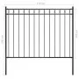 Garden fence black steel 1.7x1 m by , fence panels - Ref: Foro24-146313, Price: 77,79 €, Discount: %