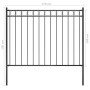 Valla de jardín acero negro 1,7x1 m de , Paneles de vallas - Ref: Foro24-146313, Precio: 77,94 €, Descuento: %