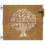Puerta de jardín acero corten diseño árbol 85x75 cm by , garden gates - Ref: Foro24-153208, Price: 116,41 €, Discount: %