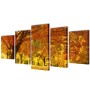 Dekoratives Leinwand-Set für die Wand, Wald mit Ahornbäumen, 100 x 50 cm. von , Poster, Drucke und visuelle Kunst - Ref: Foro...