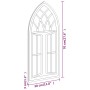 Black iron garden mirror for outdoor use 70x30 cm by , Mirrors - Ref: Foro24-318364, Price: 95,03 €, Discount: %