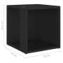 Beistelltisch aus schwarzem Sperrholz 33x33x34,5 cm von , Seitentische - Ref: Foro24-809009, Preis: 24,89 €, Rabatt: %