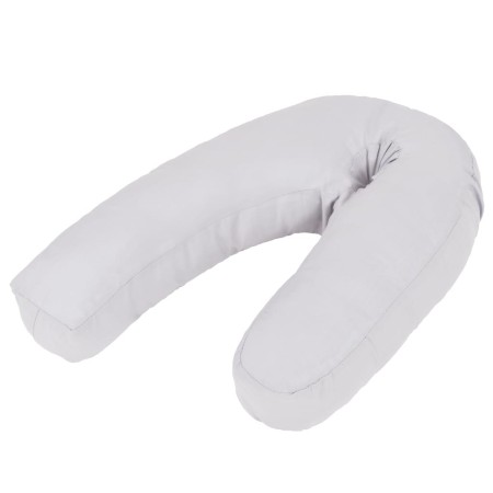 Almohada de embarazo con forma de J 54x(36-43) cm gris de , Almohadas de lactancia - Ref: Foro24-132974, Precio: 21,56 €, Des...