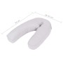 Almohada de embarazo con forma de J 54x(36-43) cm gris de , Almohadas de lactancia - Ref: Foro24-132974, Precio: 21,56 €, Des...