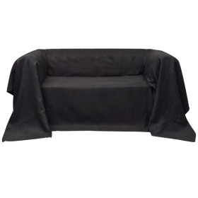 Anthrazitgrauer Sofabezug aus Mikroveloursleder 140x210 cm von , Abdeckungen - Ref: Foro24-130895, Preis: 12,60 €, Rabatt: %