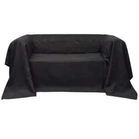 Anthrazitgrauer Sofabezug aus Mikroveloursleder 140x210 cm von , Abdeckungen - Ref: Foro24-130895, Preis: 10,21 €, Rabatt: %