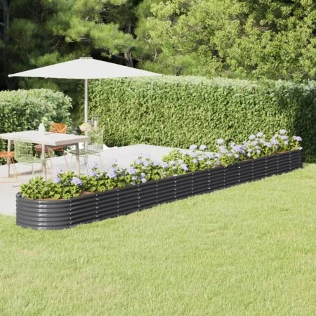 Pflanzbeet pulverbeschichteter Stahl anthrazit 620x80x36 cm von , Töpfe und Pflanzgefäße - Ref: Foro24-318946, Preis: 103,71 ...