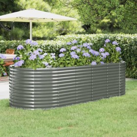 Pflanzbeet Stahl Pulverbeschichtung grau 249x100x68 cm von , Töpfe und Pflanzgefäße - Ref: Foro24-319064, Preis: 105,57 €, Ra...