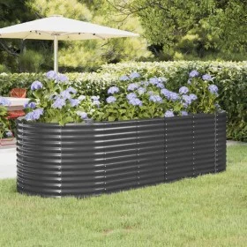Pflanzbeet pulverbeschichteter Stahl anthrazit 249x100x68cm von , Töpfe und Pflanzgefäße - Ref: Foro24-319066, Preis: 146,02 ...