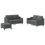 Set Sofas mit Kissen 3 Stück dunkelgrauer Stoff von , Sofas - Ref: Foro24-3201811, Preis: 452,12 €, Rabatt: %