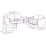 Three-piece dark gray fabric sofa set with cushions by , Sofas - Ref: Foro24-3201811, Price: 447,55 €, Discount: %