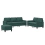Sofagarnitur mit 3 Stück dunkelgrünen Samtkissen von , Sofas - Ref: Foro24-3201528, Preis: 544,80 €, Rabatt: %