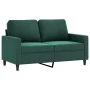 Set of sofas with 3 dark green velvet cushions by , Sofas - Ref: Foro24-3201528, Price: 535,38 €, Discount: %