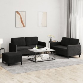 Set mit 3 teiligen Sofas aus schwarzem Samt von , Sofas - Ref: Foro24-3201989, Preis: 452,98 €, Rabatt: %