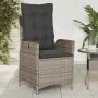 Sillón reclinable de jardín con cojines ratán sintético gris de , Sillas de jardín - Ref: Foro24-365259, Precio: 134,71 €, De...